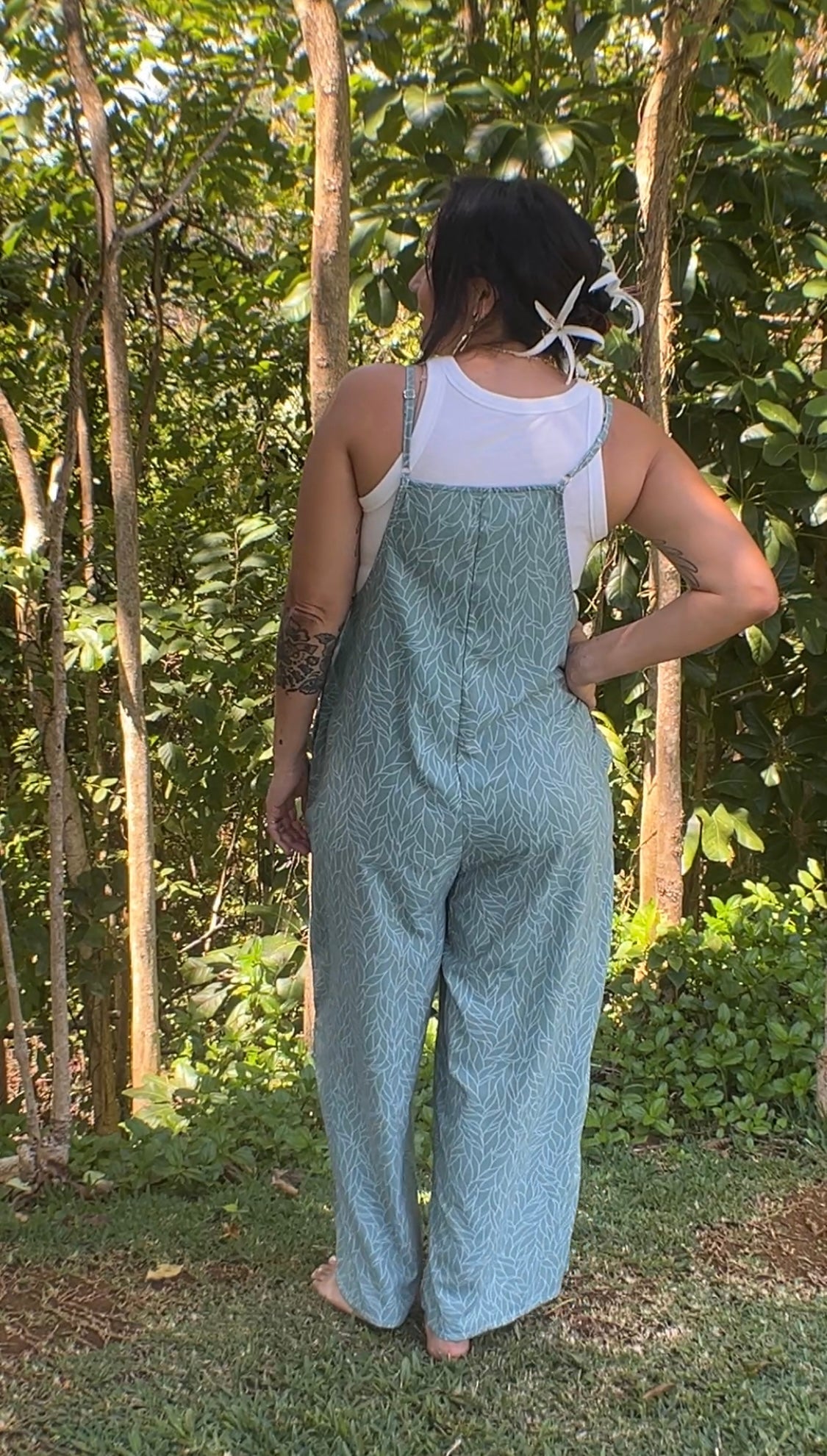 Waihau Jumpsuit – Forest Lei Print