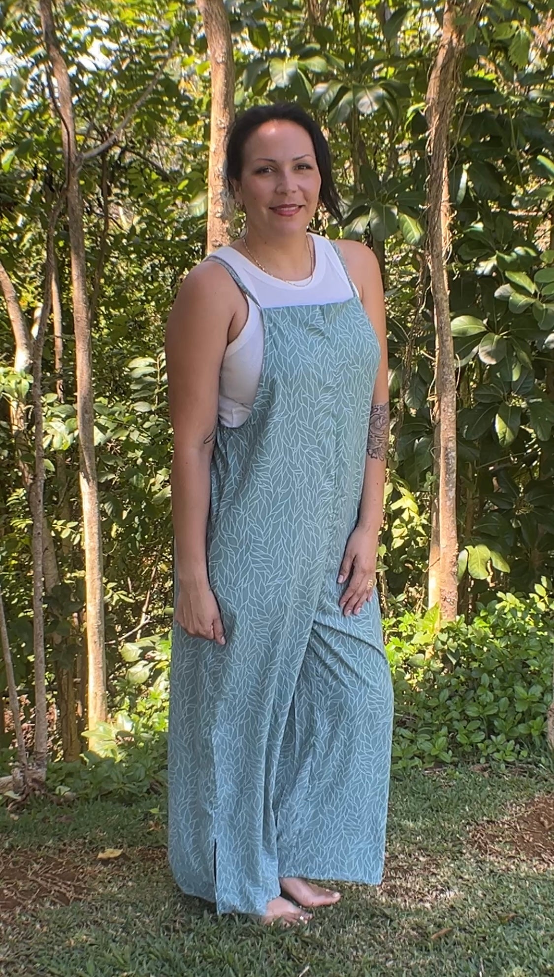 Waihau Jumpsuit – Forest Lei Print