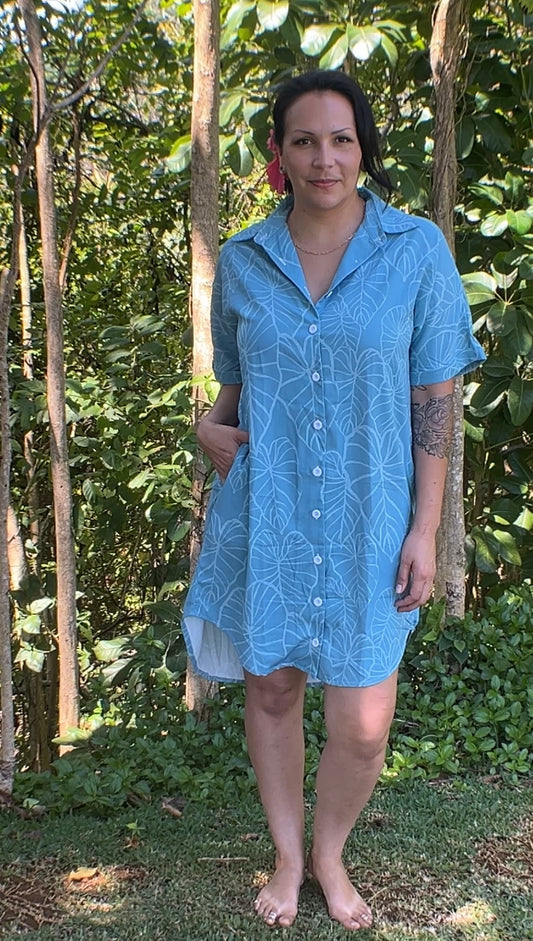 Aloha Shirt Dress - Kalo Rise
