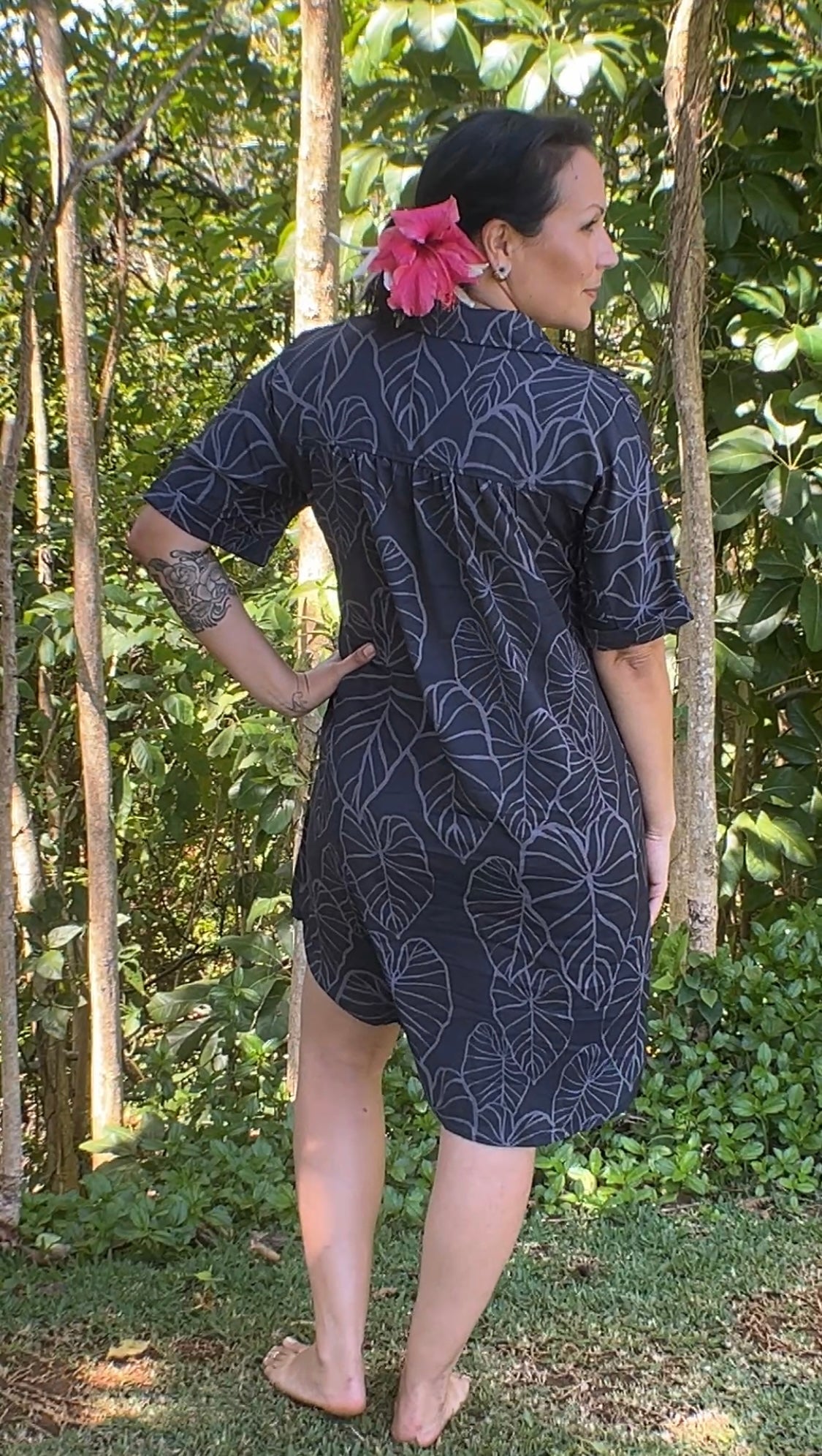 Aloha Shirt Dress - Kalo Eclipse