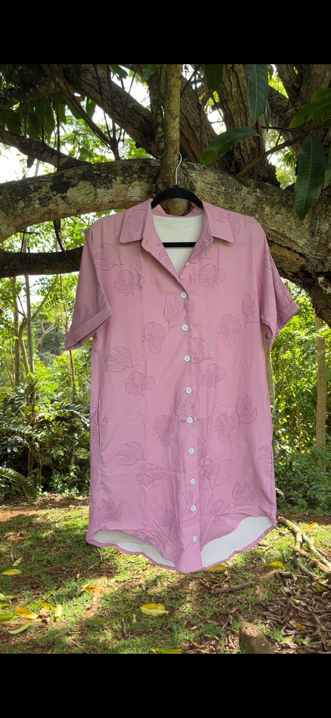 Aloha Shirt Dress - Petal Rush