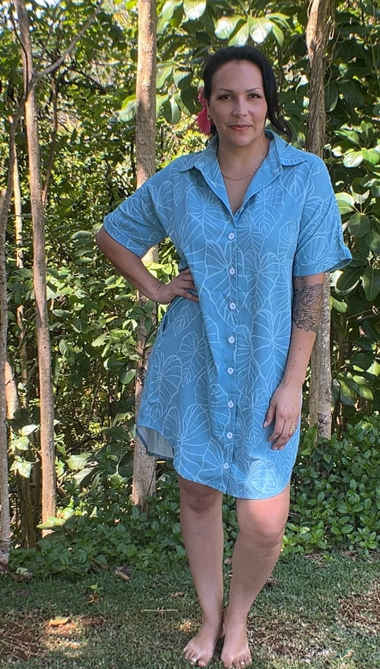 Aloha Shirt Dress - Kalo Rise