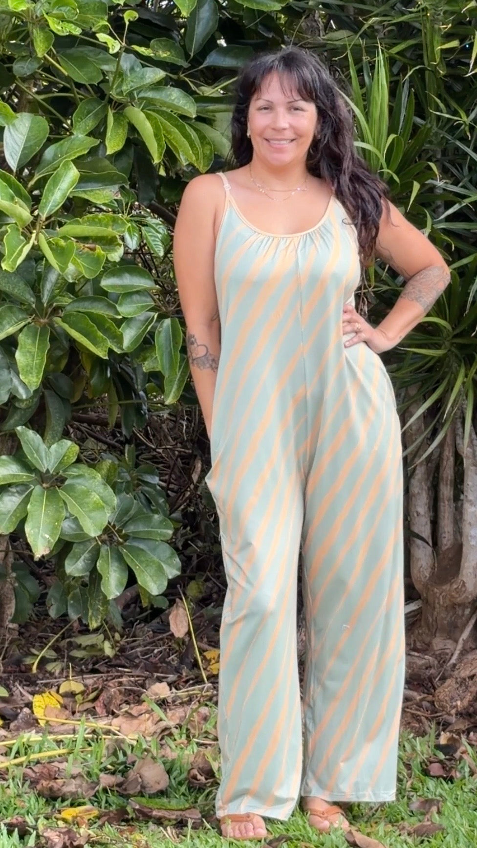 Wander Jumpsuit | Palm Shadow