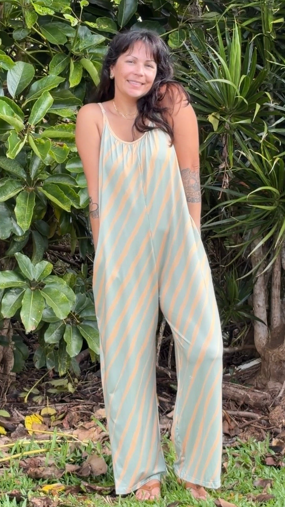 Wander Jumpsuit | Palm Shadow