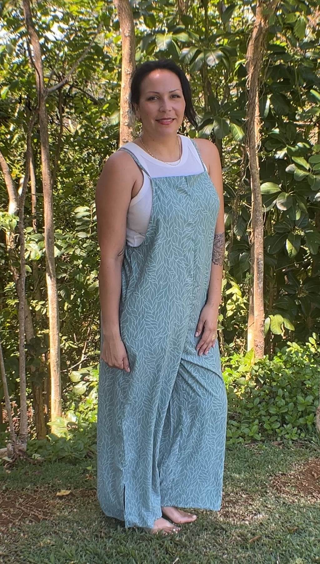Waihau Jumpsuit – Forest Lei Print