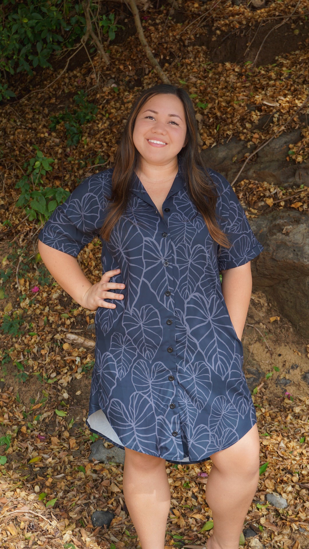 Aloha Shirt Dress - Kalo Eclipse