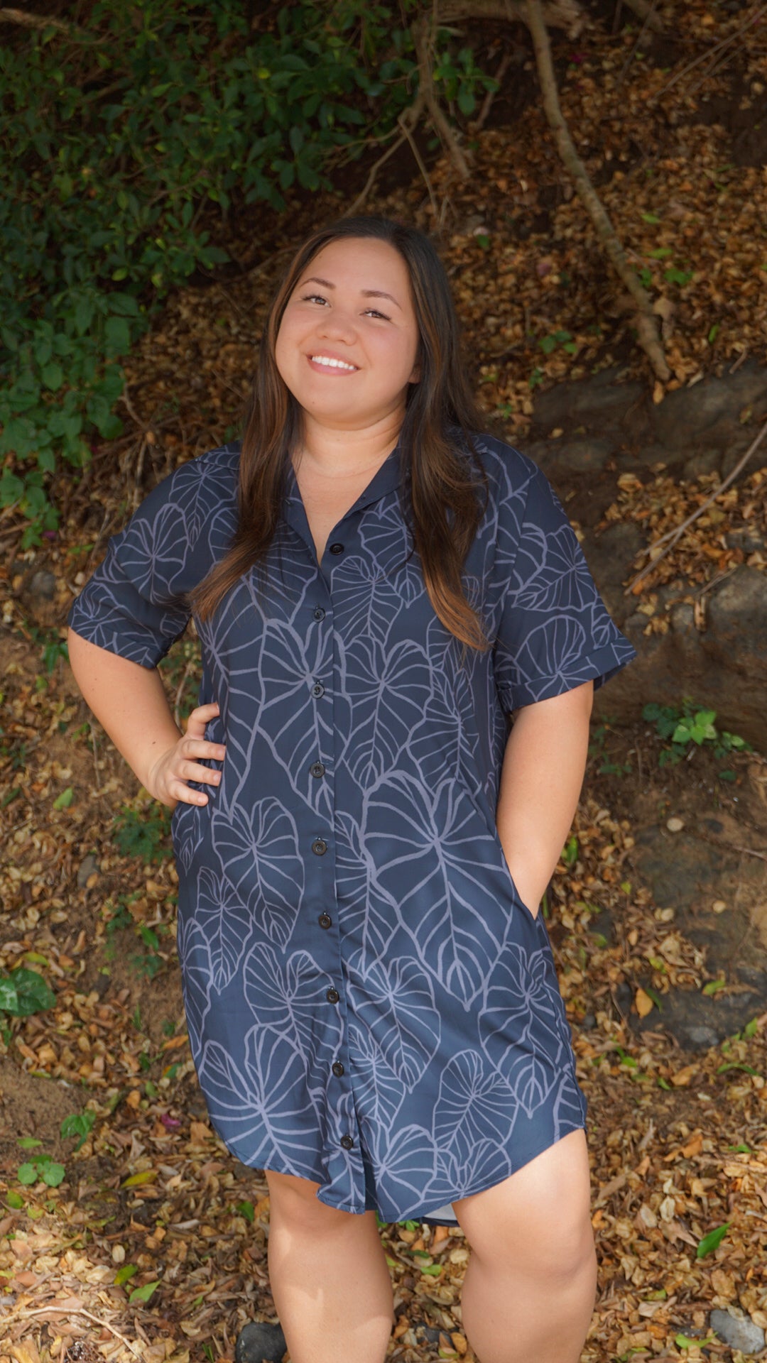 Aloha Shirt Dress - Kalo Eclipse